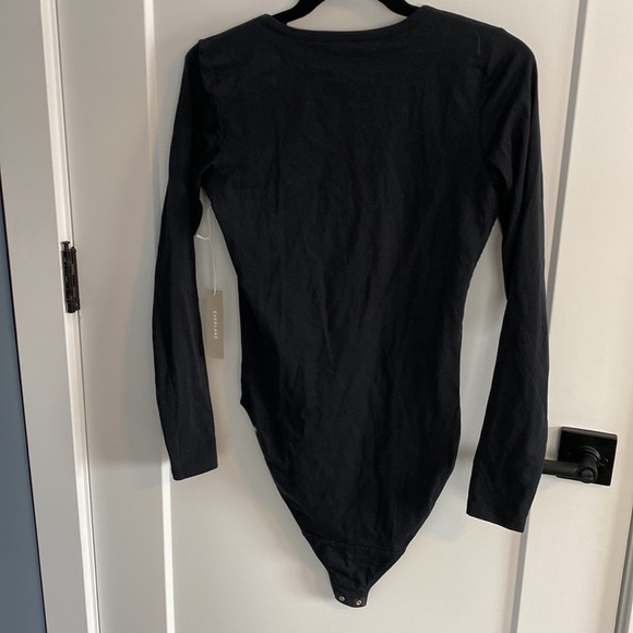 Everlane Black The Henley Bodysuit Size S NWT - Picture 5 of 9